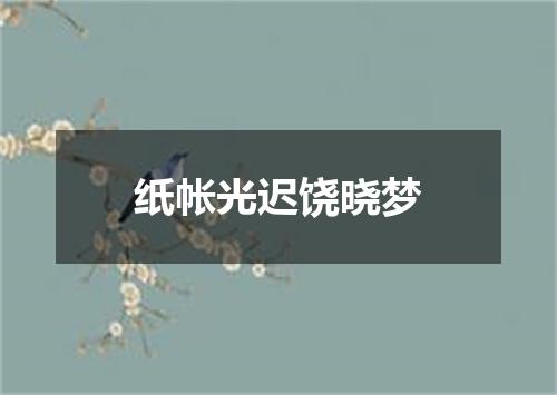 纸帐光迟饶晓梦