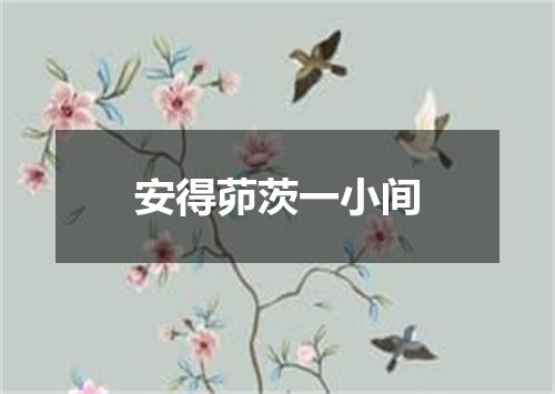 安得茆茨一小间