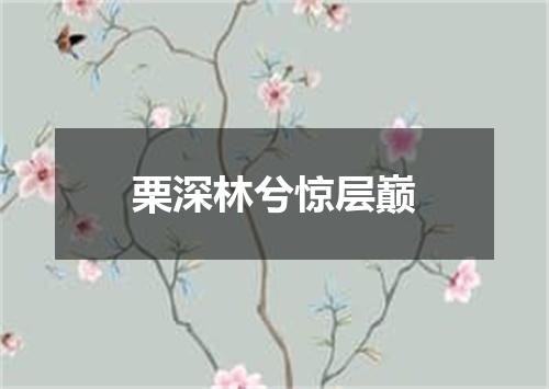 栗深林兮惊层巅