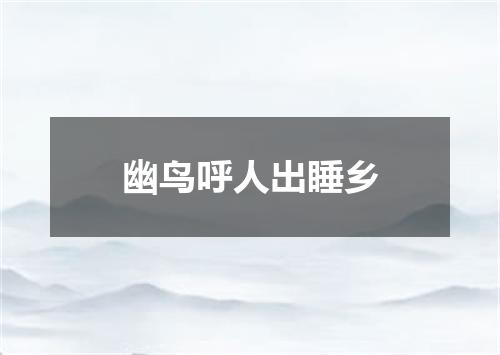 幽鸟呼人出睡乡