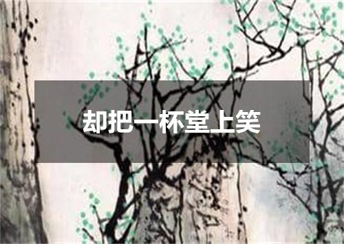 却把一杯堂上笑
