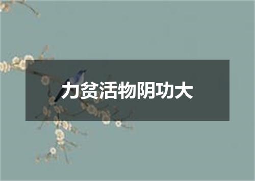 力贫活物阴功大