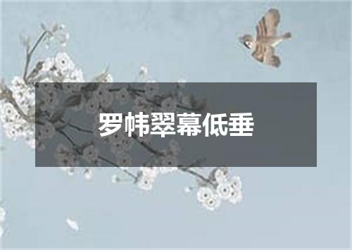 罗帏翠幕低垂