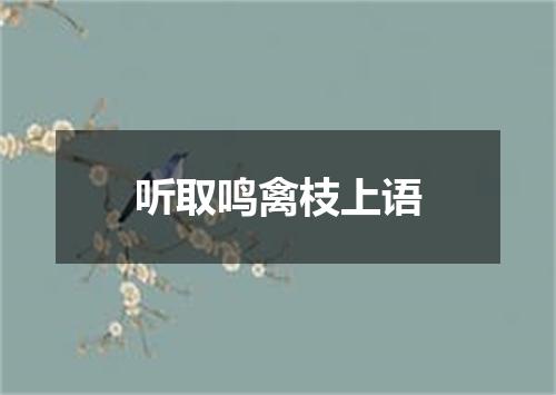 听取鸣禽枝上语