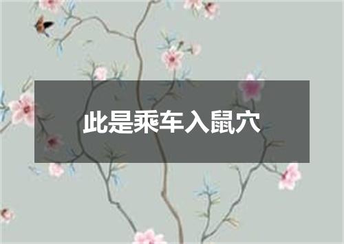 此是乘车入鼠穴