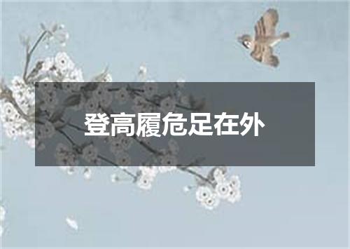 登高履危足在外