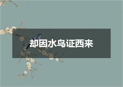 却因水鸟证西来