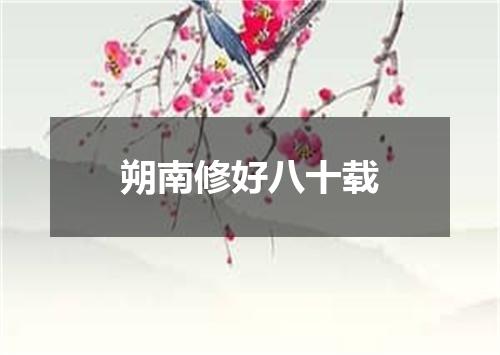 朔南修好八十载