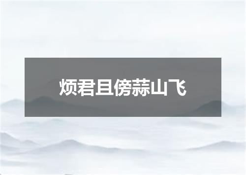 烦君且傍蒜山飞