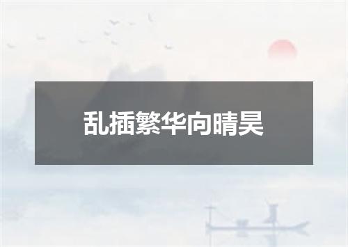 乱插繁华向晴昊