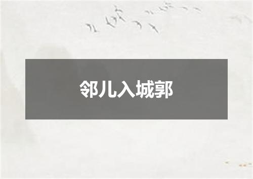 邻儿入城郭
