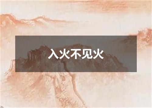 入火不见火