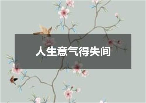 人生意气得失间