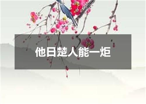 他日楚人能一炬