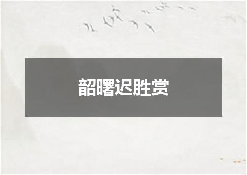 韶曙迟胜赏