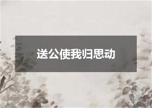 送公使我归思动