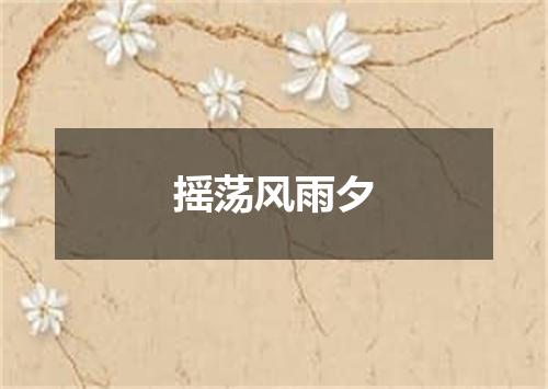 摇荡风雨夕