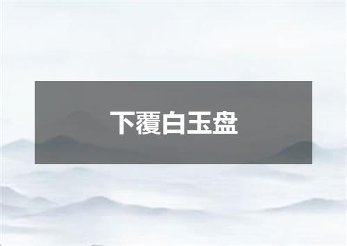 下覆白玉盘