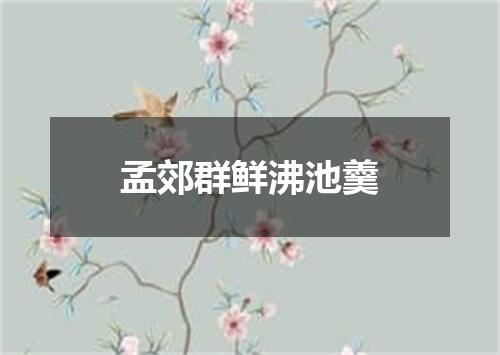 孟郊群鲜沸池羹