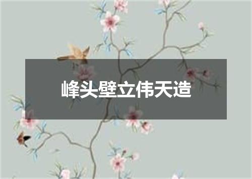 峰头壁立伟天造
