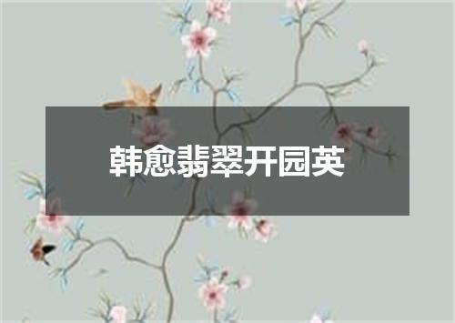 韩愈翡翠开园英