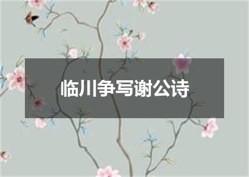临川争写谢公诗