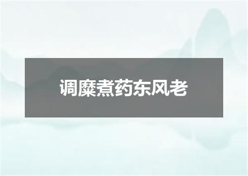 调糜煮药东风老