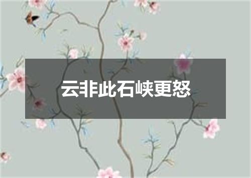 云非此石峡更怒