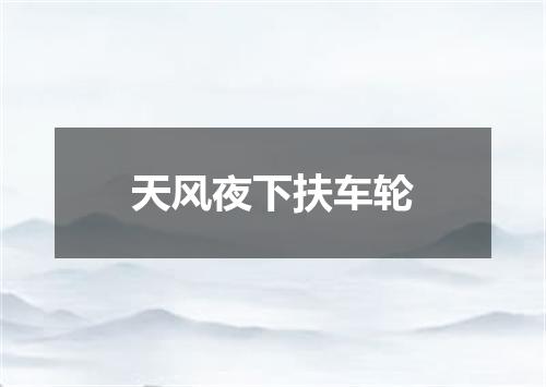 天风夜下扶车轮