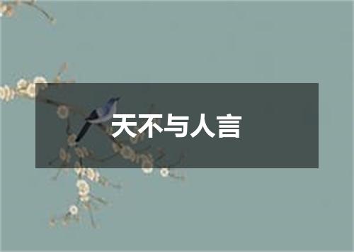 天不与人言
