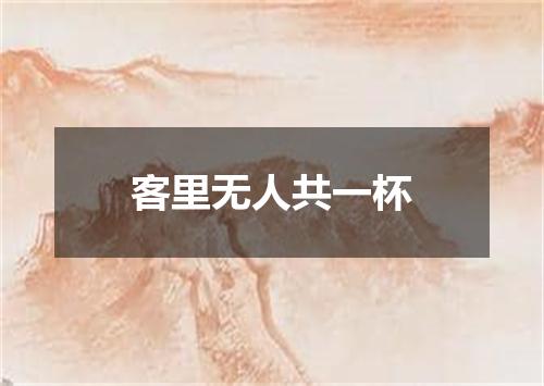 客里无人共一杯