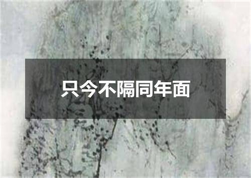 只今不隔同年面