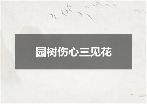 园树伤心三见花