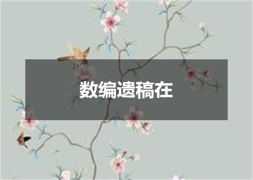 数编遗稿在
