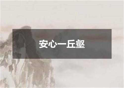 安心一丘壑