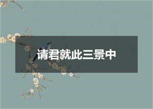 请君就此三景中