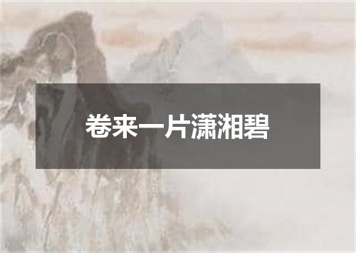 卷来一片潇湘碧