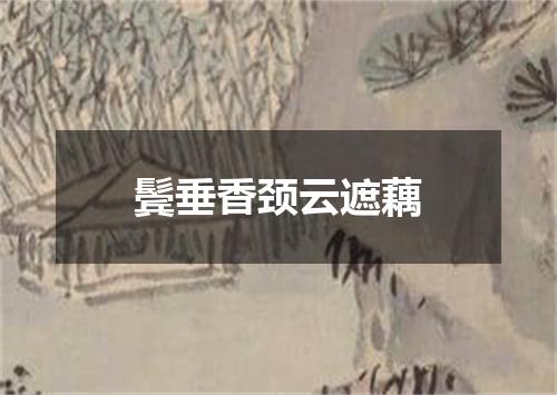鬓垂香颈云遮藕