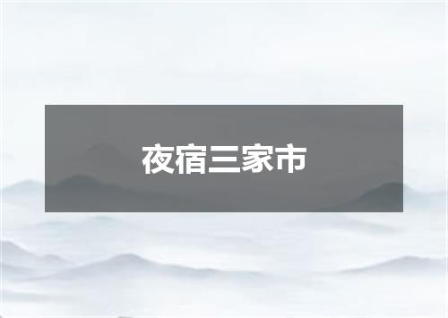 夜宿三家市