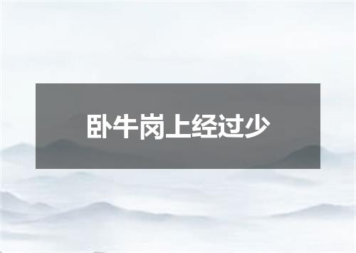 卧牛岗上经过少