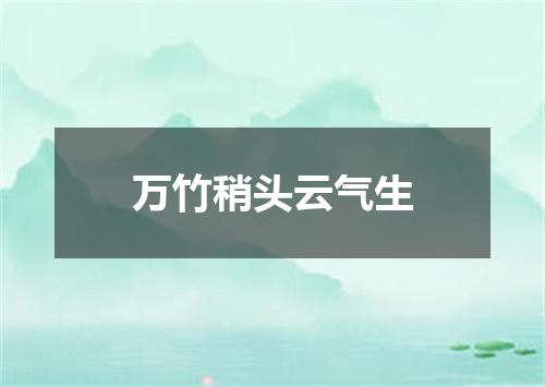 万竹稍头云气生