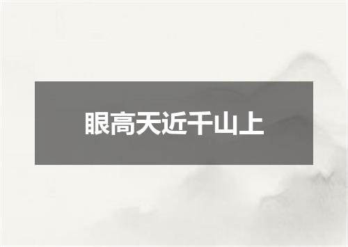 眼高天近千山上