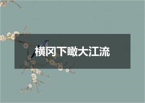 横冈下瞰大江流