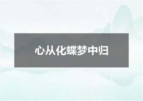 心从化蝶梦中归
