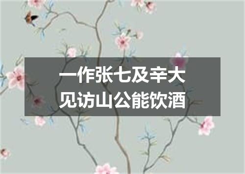 一作张七及辛大见访山公能饮酒
