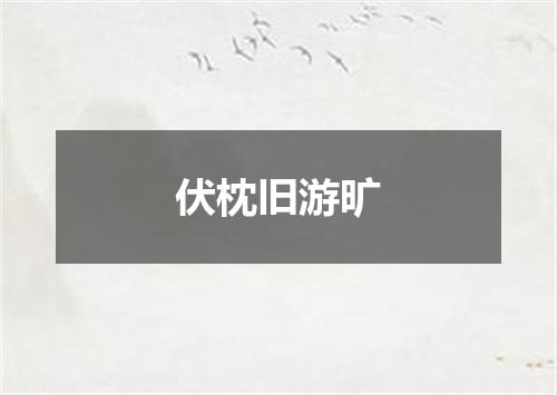 伏枕旧游旷