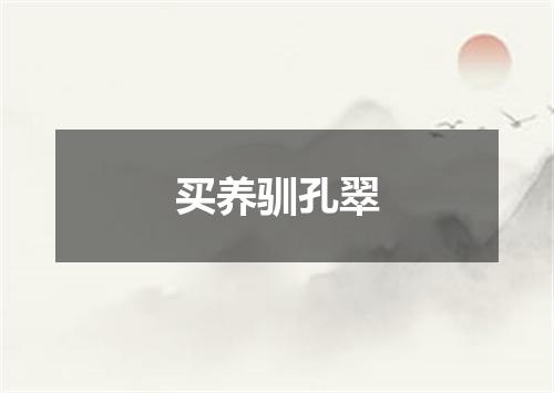 买养驯孔翠