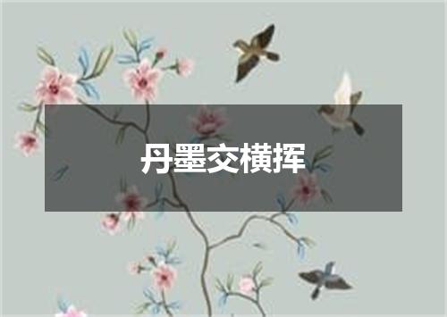 丹墨交横挥