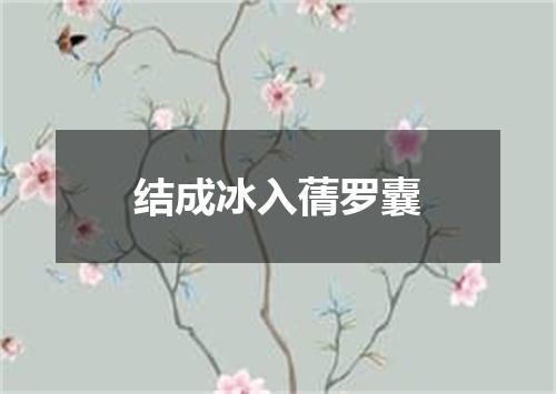 结成冰入蒨罗囊