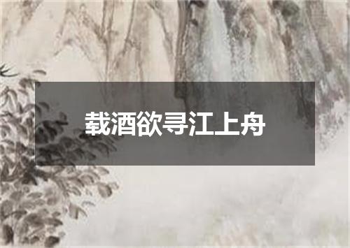 载酒欲寻江上舟